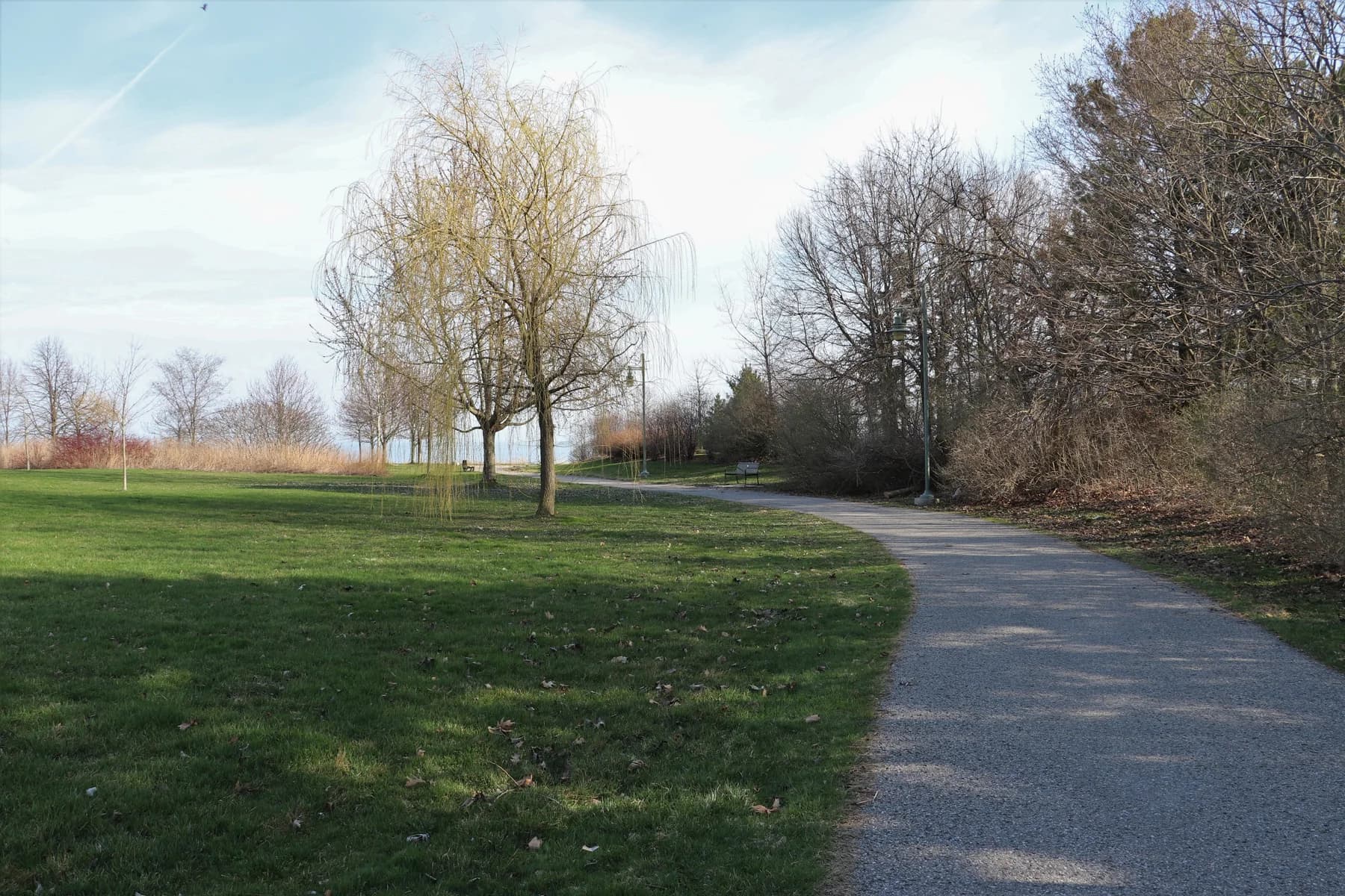 Waterfront Park on the shore of Lake Ontario located in Ajax, Ontario.